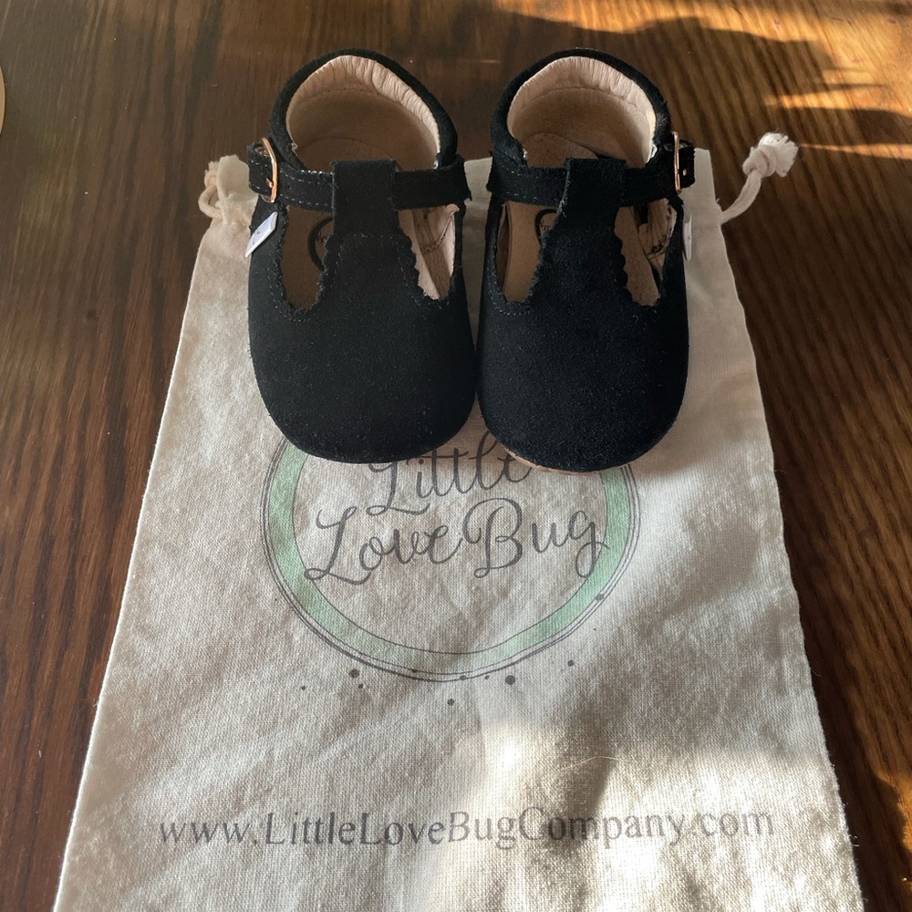 Black suede shoes